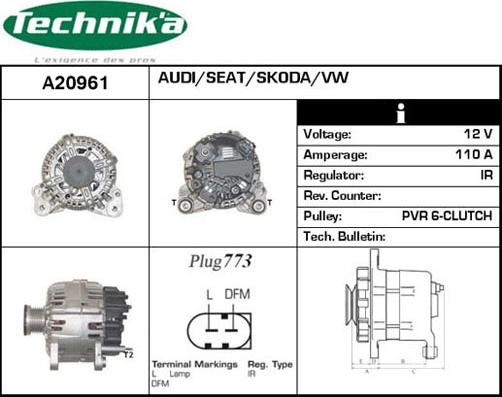 Technika A20961 - Alternateur cwaw.fr