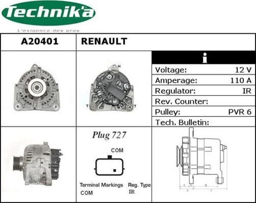 Technika A20401 - Alternateur cwaw.fr