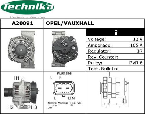 Technika A20091 - Alternateur cwaw.fr