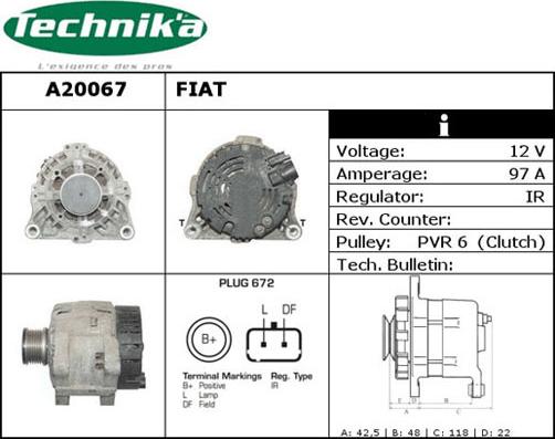 Technika A20067 - Alternateur cwaw.fr