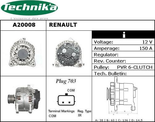 Technika A20008 - Alternateur cwaw.fr