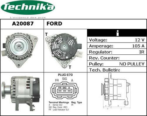 Technika A20087 - Alternateur cwaw.fr