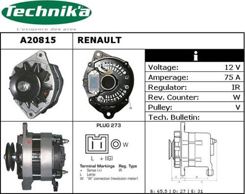 Technika A20815 - Alternateur cwaw.fr