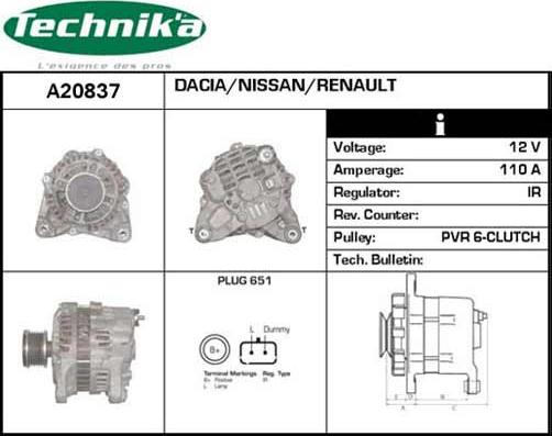 Technika A20837 - Alternateur cwaw.fr