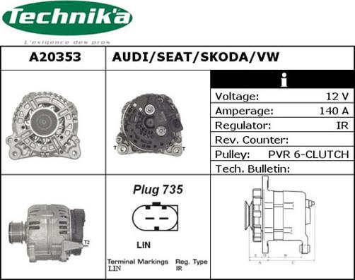 Technika A20353 - Alternateur cwaw.fr