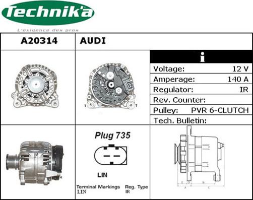 Technika A20314 - Alternateur cwaw.fr