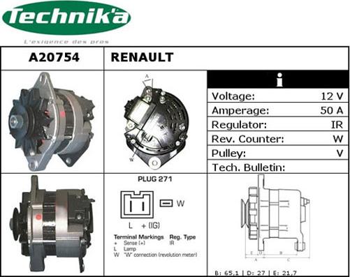 Technika A20754 - Alternateur cwaw.fr