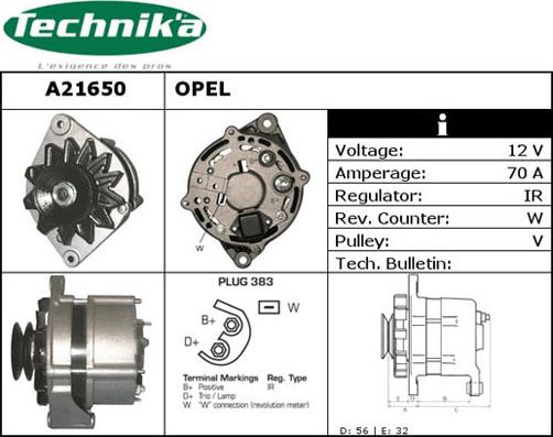 Technika A21650 - Alternateur cwaw.fr