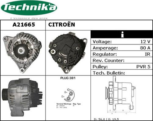 Technika A21665 - Alternateur cwaw.fr