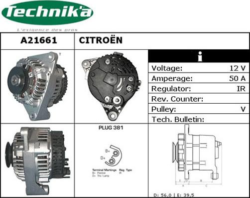 Technika A21661 - Alternateur cwaw.fr