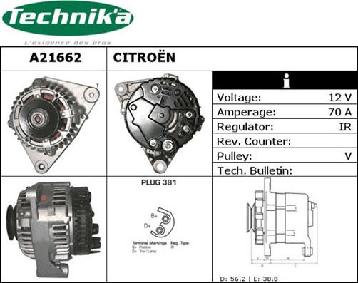 Technika A21662 - Alternateur cwaw.fr