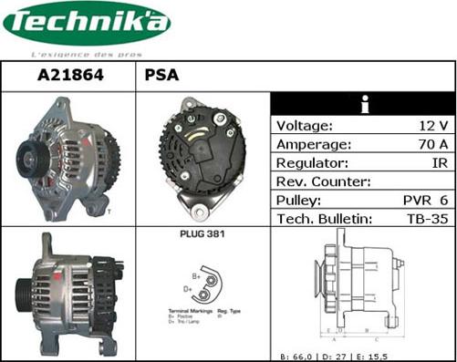 Technika A21864 - Alternateur cwaw.fr