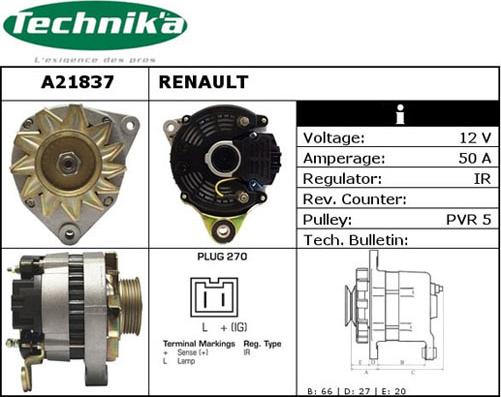 Technika A21837 - Alternateur cwaw.fr