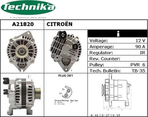 Technika A21820 - Alternateur cwaw.fr