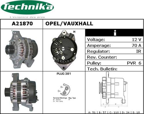 Technika A21870 - Alternateur cwaw.fr