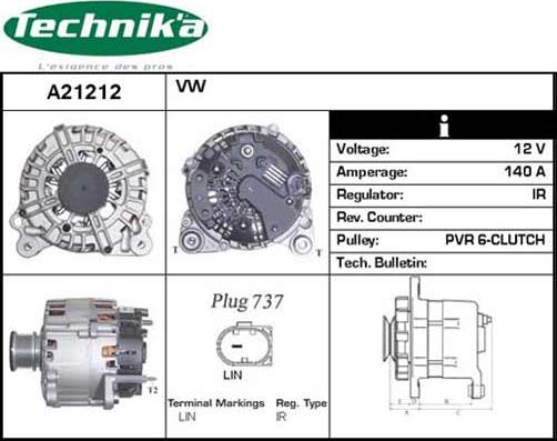 Technika A21212A - Alternateur cwaw.fr