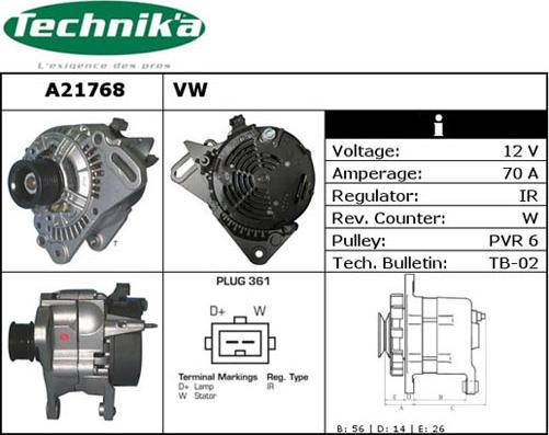 Technika A21768 - Alternateur cwaw.fr