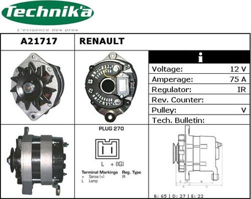 Technika A21717 - Alternateur cwaw.fr