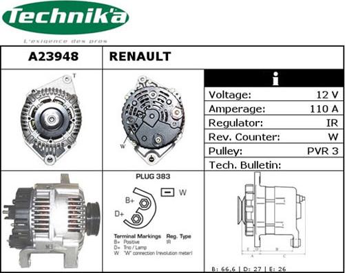 Technika A23948 - Alternateur cwaw.fr