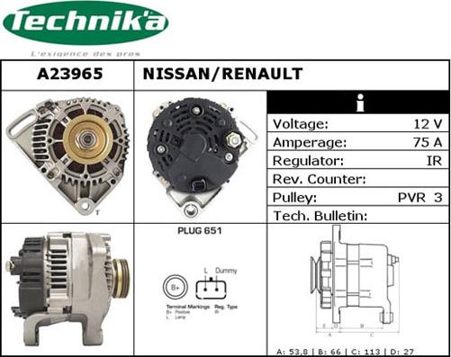 Technika A23965 - Alternateur cwaw.fr