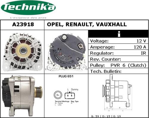 Technika A23918 - Alternateur cwaw.fr