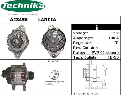 Technika A23456 - Alternateur cwaw.fr