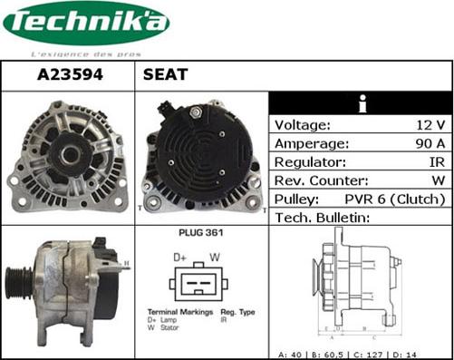 Technika A23594 - Alternateur cwaw.fr