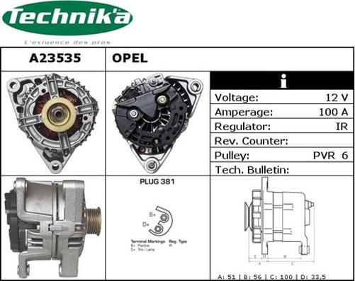 Technika A23535 - Alternateur cwaw.fr