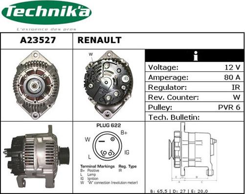 Technika A23527 - Alternateur cwaw.fr