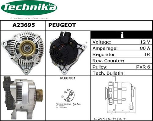 Technika A23695 - Alternateur cwaw.fr