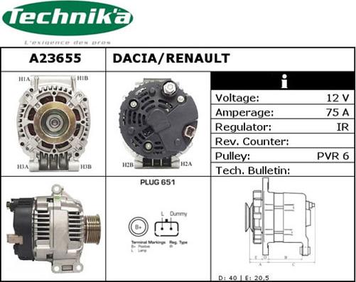 Technika A23655 - Alternateur cwaw.fr