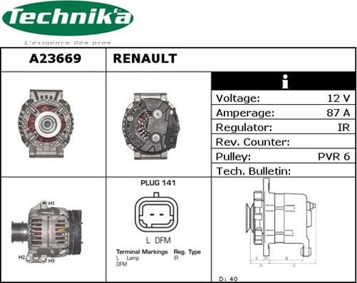 Technika A23669 - Alternateur cwaw.fr