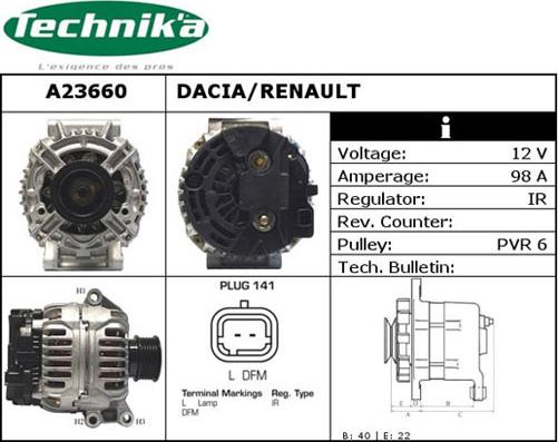 Technika A23660 - Alternateur cwaw.fr