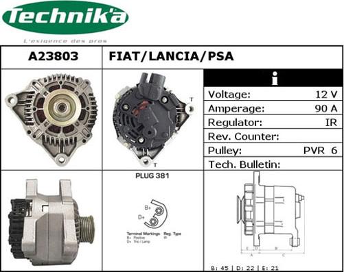 Technika A23803 - Alternateur cwaw.fr