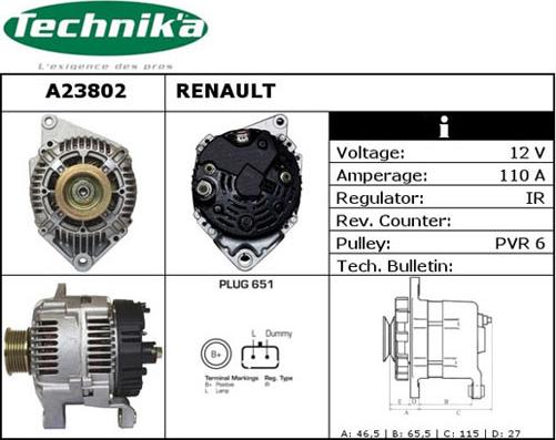 Technika A23802 - Alternateur cwaw.fr