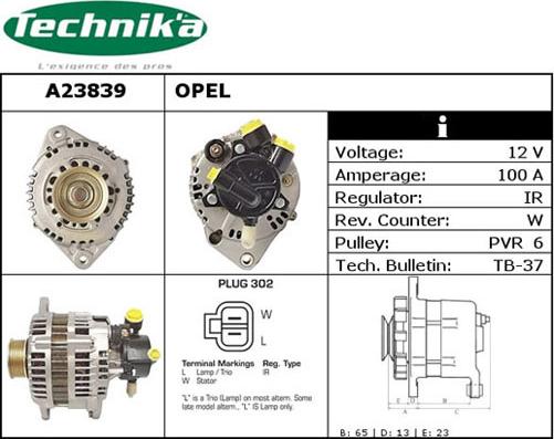 Technika A23839 - Alternateur cwaw.fr