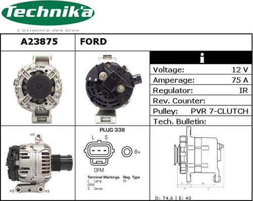 Technika A23875 - Alternateur cwaw.fr