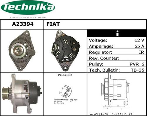 Technika A23394 - Alternateur cwaw.fr