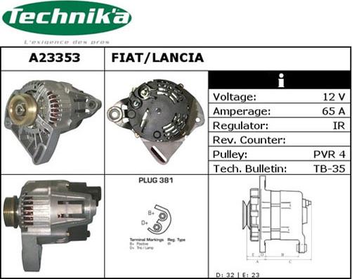 Technika A23353 - Alternateur cwaw.fr