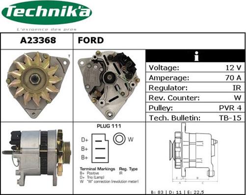 Technika A23368 - Alternateur cwaw.fr