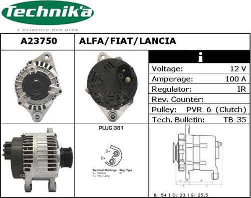 Technika A23750 - Alternateur cwaw.fr