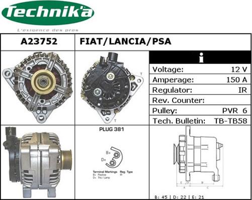 Technika A23752 - Alternateur cwaw.fr