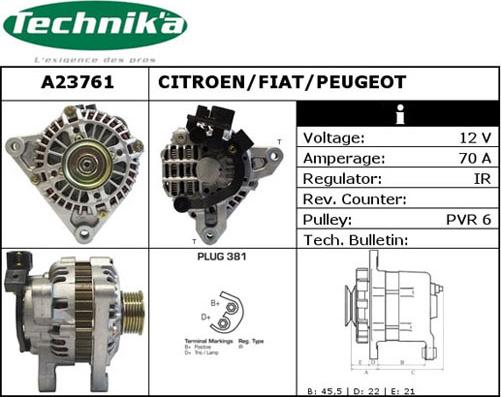 Technika A23761 - Alternateur cwaw.fr