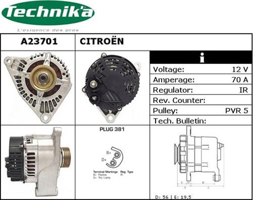 Technika A23701 - Alternateur cwaw.fr