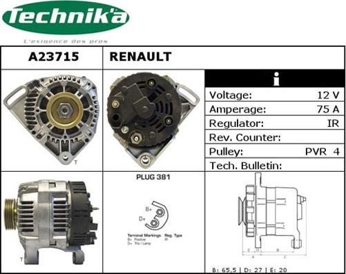 Technika A23715 - Alternateur cwaw.fr