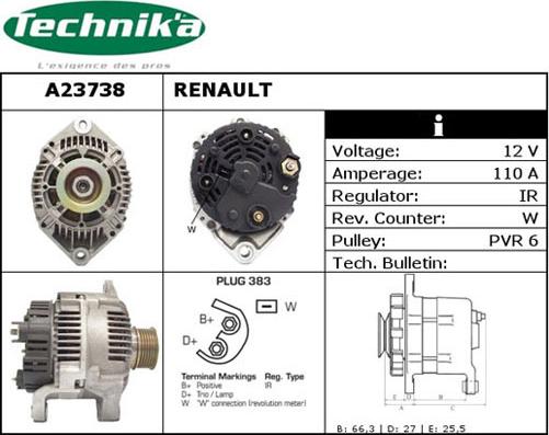 Technika A23738 - Alternateur cwaw.fr