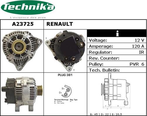 Technika A23725 - Alternateur cwaw.fr