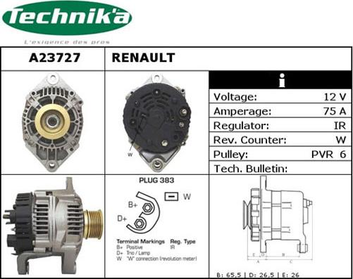 Technika A23727 - Alternateur cwaw.fr