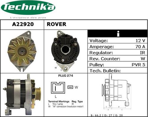 Technika A22920 - Alternateur cwaw.fr