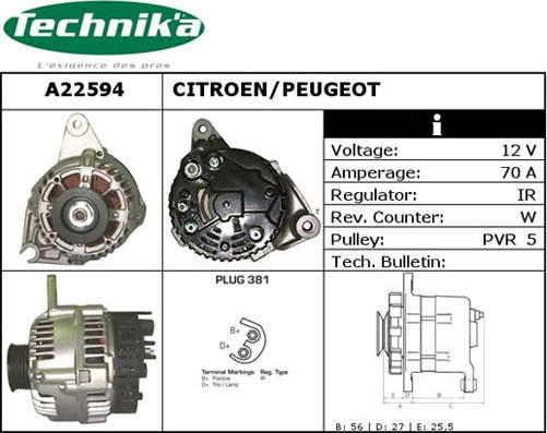 Technika A22594 - Alternateur cwaw.fr